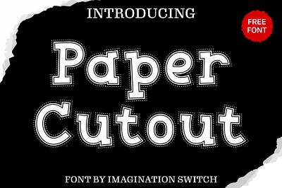 Paper Cutout - Free Font branding color font colorful font creative font cutout design font free graphic design illustration paper svg vector