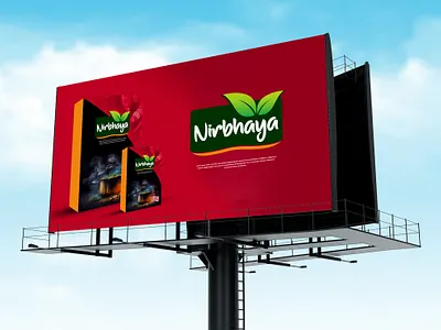Nirbhaya food products Hoarding design app branding design graphic design illustration logo typography ui ux vector