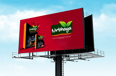 Nirbhaya food products Hoarding design app branding design graphic design illustration logo typography ui ux vector