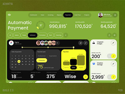 Finance management app - Build 2.0 design figma finance green portal practice ui