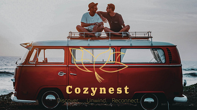 CozyNest Retreats branding graphic design typography vector visual identity