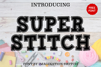 Super Stitch - Free Font branding color font colorful font creative font design graphic design illustration svg vector