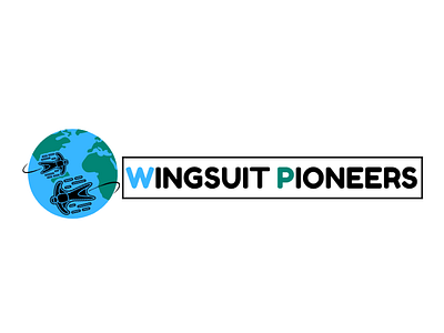 Logo Design For Brand Wing Suit Pioneers design earth logo graphic design illustration logo typography vector wing suit logo wings logo