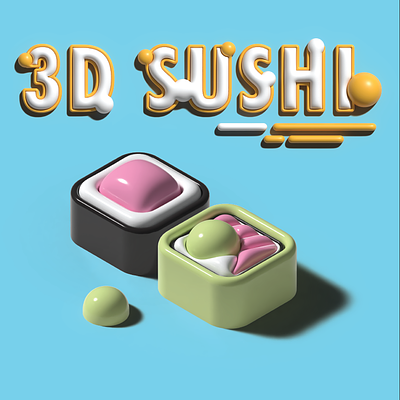 3D Sushi 3d blender