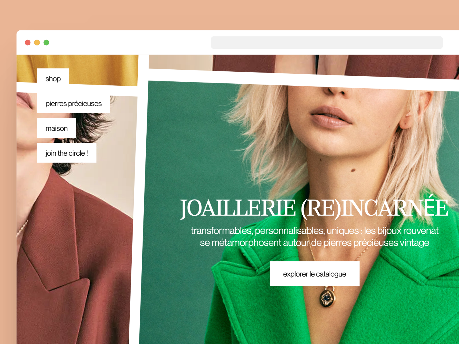 Sharp or round?✨ art direction creative fashion fashion landing page french landing page layout stack ui ui design uiux website website design