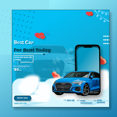 ui design for car rent ad for social media ads car design graphic design instagram logo post social media ui