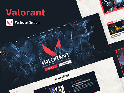 Valorant Website Concept concept design figma game landingpage mainsite photoshop shooting game ui ui design valorant web design website