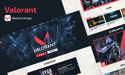 Valorant Website Concept concept design figma game landingpage mainsite photoshop shooting game ui ui design valorant web design website