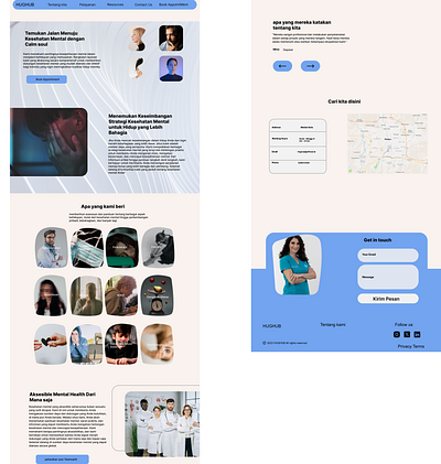 Hughub Mental Health Consultation graphic design ui