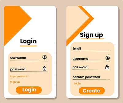 Daily UI :: 001 - Simple login/singup for app dailyui design ui