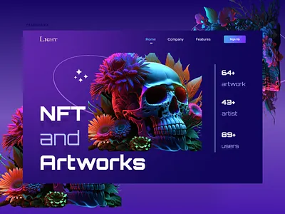 NFT AND ARTWORKS WEBSITE 3d artworks dark design neon design nft nft design nft sell nft shop nft website product design purple purple design ui ui design ux ux design website