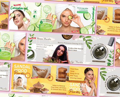 Maduras - Carousel post aloeveragel branding carousel creative design food graphic design hair health henna illustration logo madura minimal sandalwood skin care ui vector