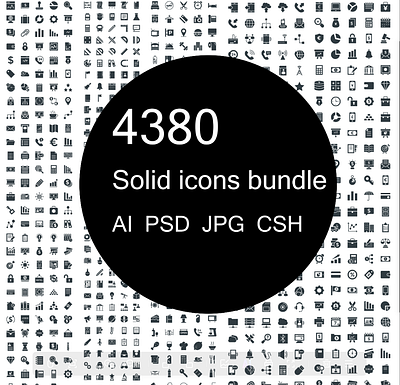 4380 Solid icon bundle graphic design icons bundle solid icon ui vector