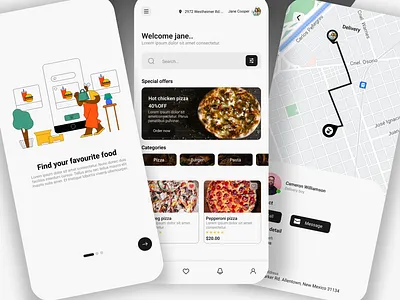 Food app design app appdesign awesome beautifull design food app design ghraphicdesigning layout modern screens ui ux