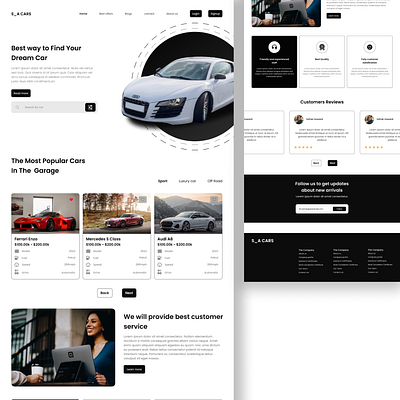 Car dealer web design app awesome beautifull car dealer cardealer cardealerwebdesign design graphic design landing page layout modern screens ui ux webdesign