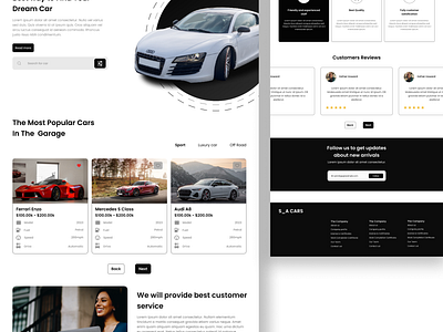 Car dealer web design app awesome beautifull car dealer cardealer cardealerwebdesign design graphic design landing page layout modern screens ui ux webdesign