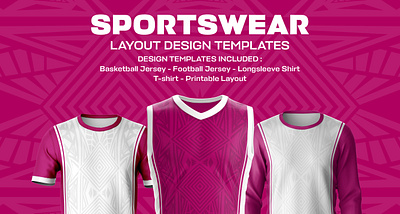 ABSTRACT SHAPES JERSEY TEMPLATE DESIGN apparel basketball clothing design football graphic design illustration jersey layout pattern sportswear templates