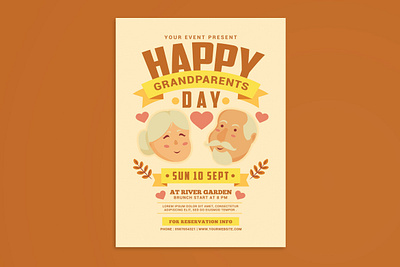 Grandparents Day Flyer design typography