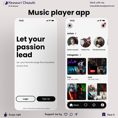 Music Player UI dailyui mobil design ui