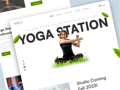 Yoga Station Landing Page design landing page ui web designing yoga station