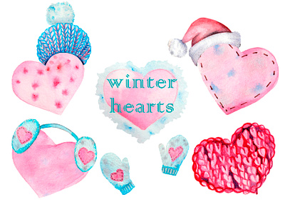 winter clipart with hearts hearts