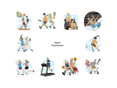 Sport illustration motion workout
