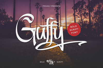 GUFFY - A BOLD SCRIPT FONT brush brushfont font fontdesign graphic design handlettering handwritten handwrittenfont script scriptfont scriptwriting typography