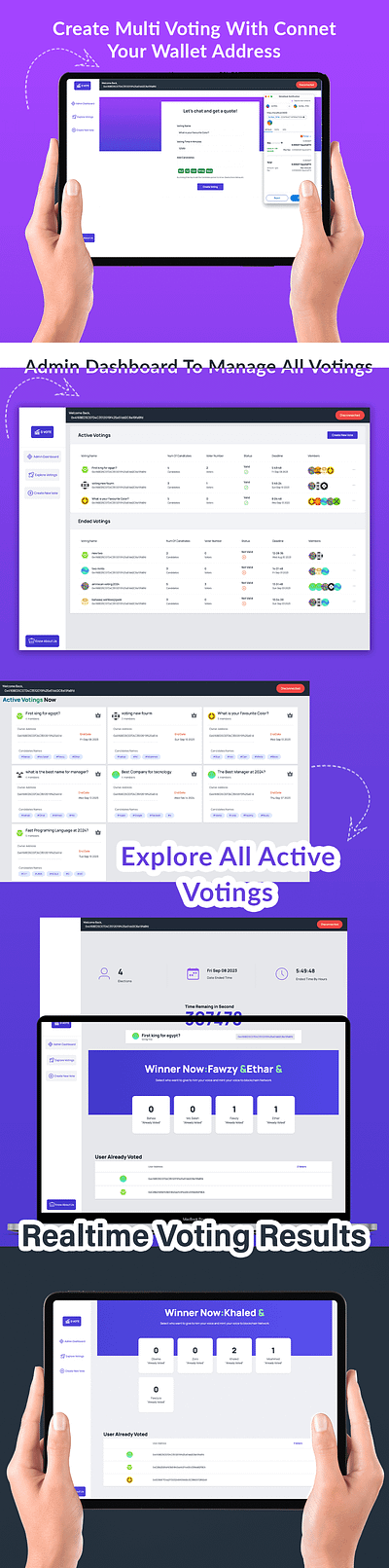 Vote Chain - Multi-Vendors Blockchain Voting Web App with next j blockchain theme ui ux
