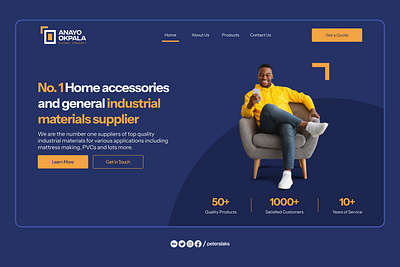 Landing Page Design for Industrial Materials Dealer design landing page landing page design ui ui design uiux ux website website design website ui