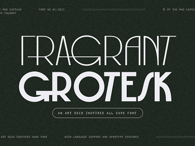 Fragrant Grotesk - An Art Deco Inspired Typeface 36 days of type art deco art deco font art deco sans creative font design font design font designer font pack fonts letter design sans font type typography typography inspiration