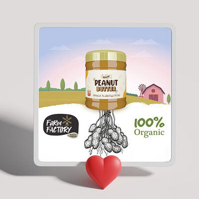 FarmFactory - Instagram Post branding creative design food graphic design illustration insta logo minimal peanutbutter smm vector