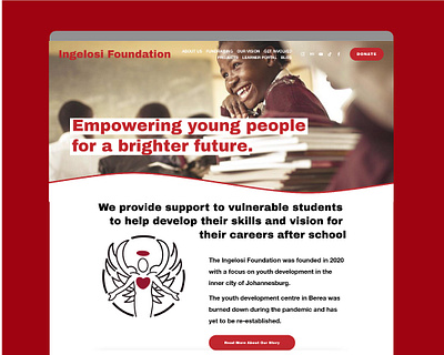 Ingelosi Non-Profit Donation Website branding graphic design website design
