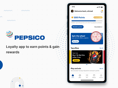 PEPSICO [ Loyalty app ] app design ui ux