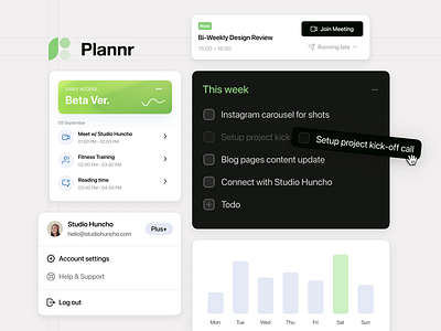 Plannr : Calendar Dashboard & Branding brand brand design branding calendar dashboard dashboard design gradient logo meeting modern logo producitvity product design saas ui uiux ux web app web design webdesign website