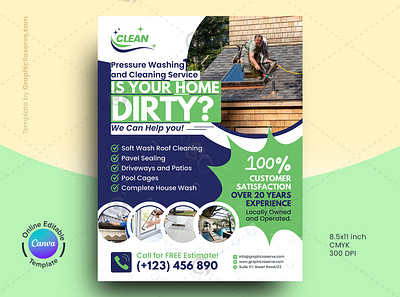 Cleaning Service Flyer Design Template canva canva flyer design canva template design cleaning service flyer exterior home cleaning flyer flyer power washing flyer pressure washing canva template pressure washing flyer pressure washing flyer design