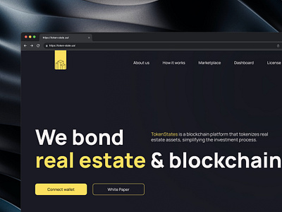 Token States \ Real estate \ blockchain blockchain branding design logo realestate typography ui ux uxuidesign webdesign