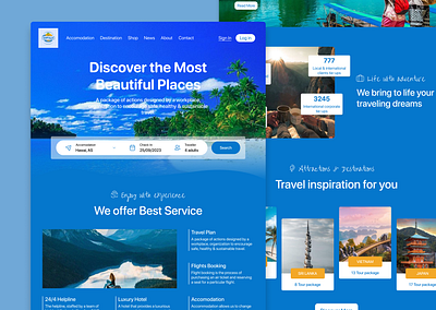 Daily UI Challenge - D10 - a landing page travelling agency daily ui challenge design travel agency travel agency landing page travelling information website ui uidesign website travelling