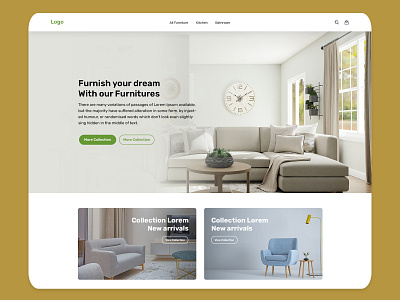 Furniture eCommerce Website Design design furniture ecommerce website graphic design mockup photoshop website template
