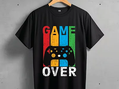 Premium Game Over Typography T-shirt Design design graphic design illustration logo typography vector