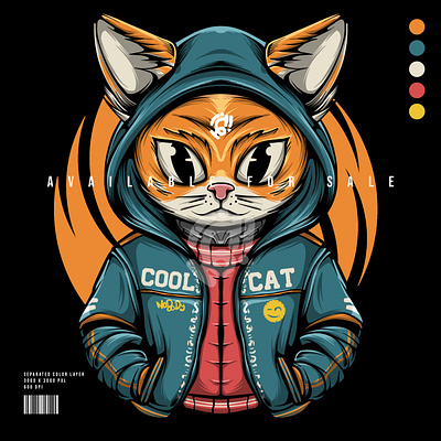 COOL CAT apparel art cat character clothing cute design fashion illustration streetwear urban