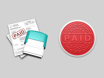 History of Chronicle App Icon 3d app bill chronicle design history icon mac os x paid photo illustrative red stamp ui