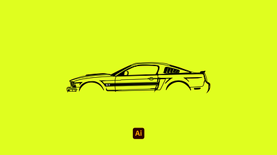 🖌Mustang GT Vector Art🖌 desining graphic design graphicdesign hipaint logo painting sketching vectorart