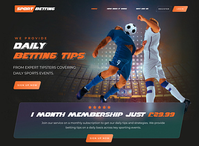Sport Betting-Creative header section 3d animation betting branding colourful football graphic design logo motion graphics sport sport betting ui
