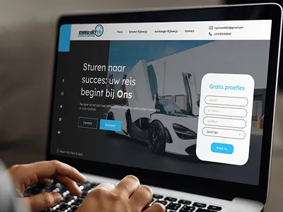 Driving school web design 3d branding graphic design ui