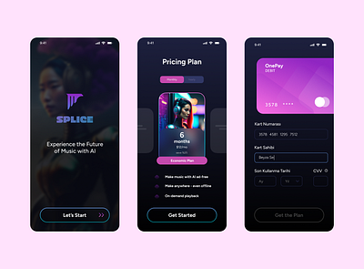 AI Music App ai app art artwork branding design figma graphic design illustration logo typography ui ux vector