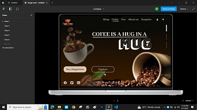 Landing page for Tea animation ui