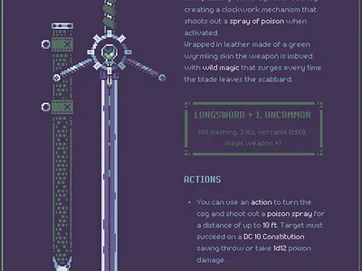 Last Breath of a Green Wyrmling 16bit 8bit dd design dnd dungeonsanddragons fantasy fantasyart gameart illustration medieval minimalistart minimalistic pixel art pixelart sword swordart weaponart weapondesign weapons