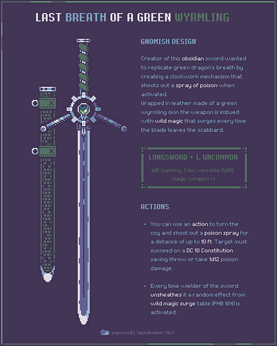 Last Breath of a Green Wyrmling 16bit 8bit dd design dnd dungeonsanddragons fantasy fantasyart gameart illustration medieval minimalistart minimalistic pixel art pixelart sword swordart weaponart weapondesign weapons