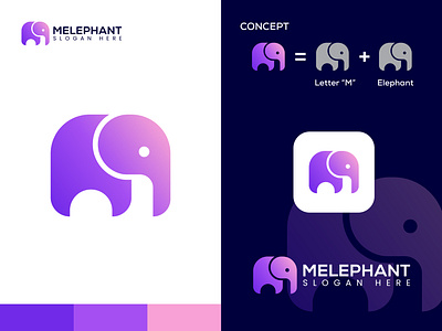 Modern Elephant Logo 3d animal animation branding design graphic design logo logodesign minimal modern elephant logo modern logo motion graphics typography ui vector