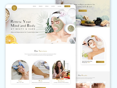 BeautyCare website 3d animation artificial intelligence beauty beauty care branding graphic design logo motion graphics natural skin care skin care ui